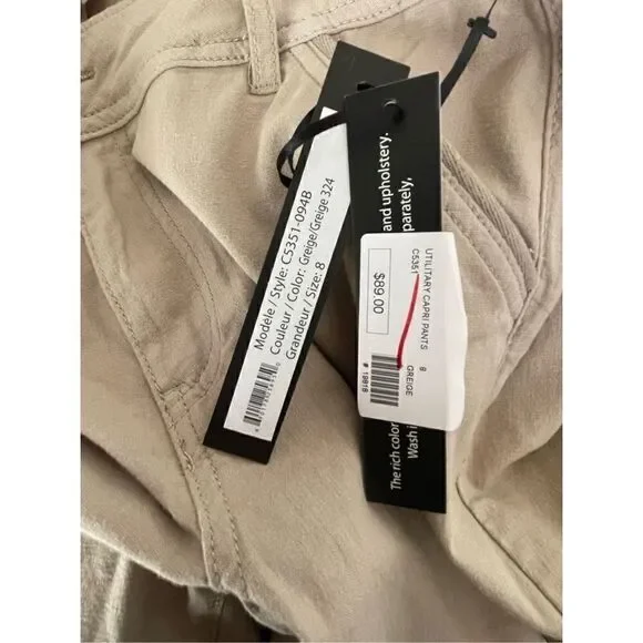Tan Utility Capri Pants Size 8 NWT‎ - Picture 9 of 9